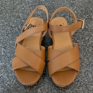 Girls SO Tan Sandals with small heel
